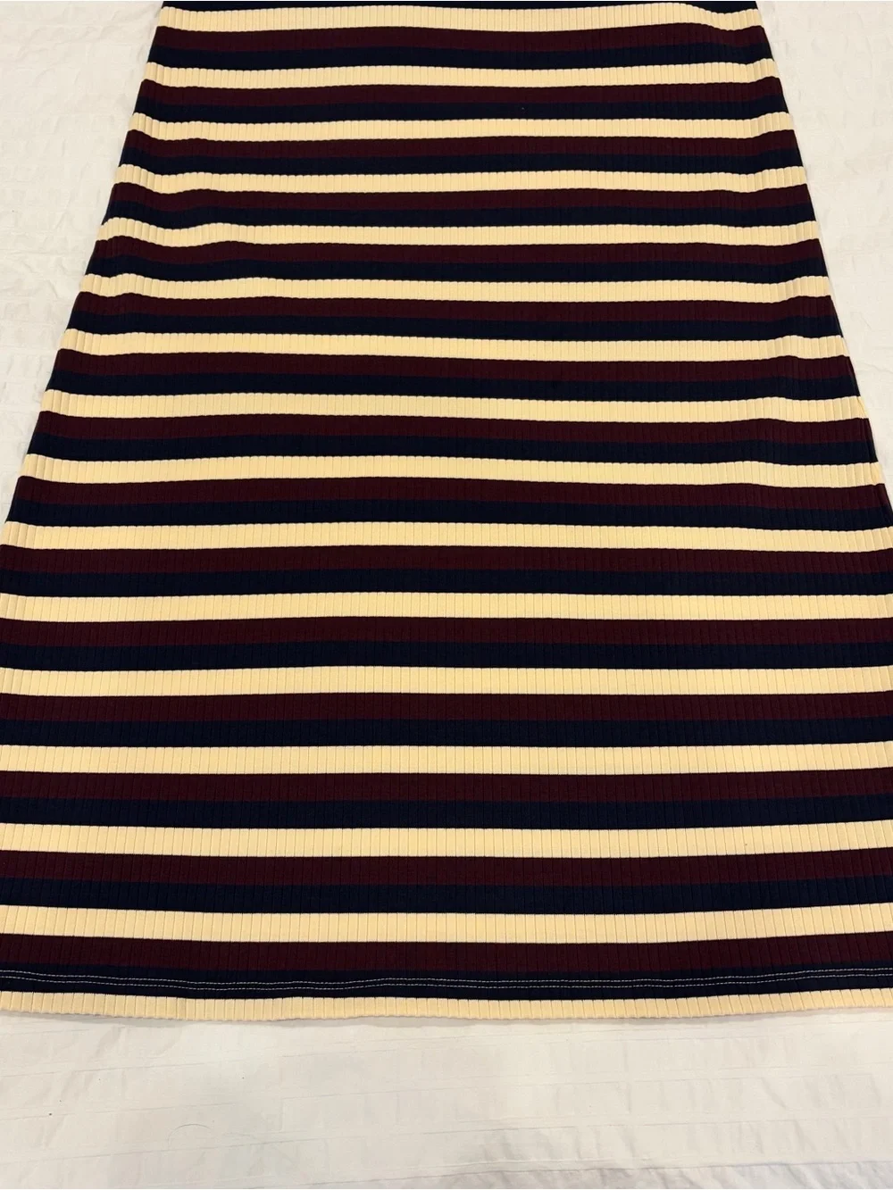 NWT J.Crew Knit Boatneck Midi Dress in stripe - Crosbystripe Candleligh